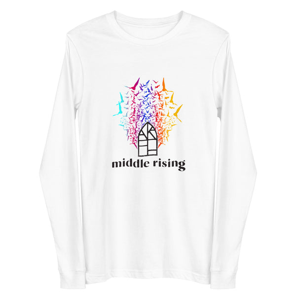Middle Rising Long Sleeve T-shirt (Unisex)