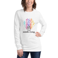 Middle Rising Long Sleeve T-shirt (Unisex)