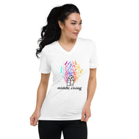 Middle Rising - Non-Gendered Short Sleeve V-Neck T-Shirt