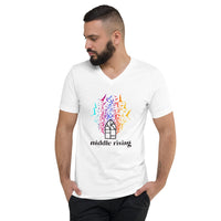 Middle Rising - Non-Gendered Short Sleeve V-Neck T-Shirt